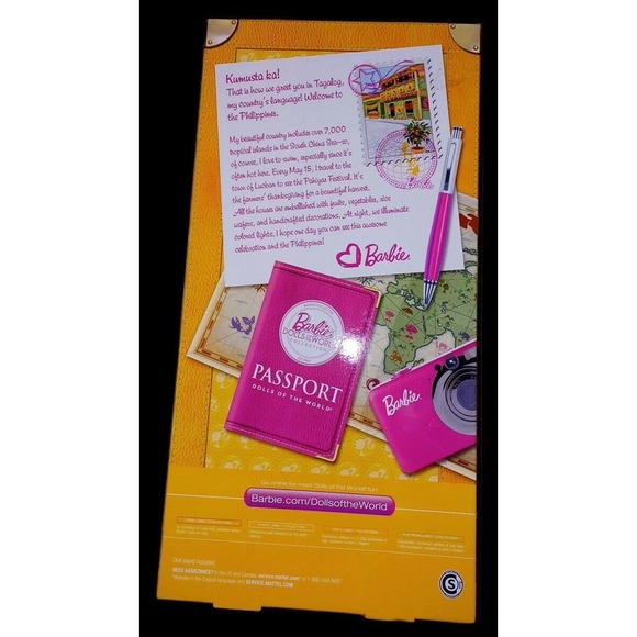 Philippines Barbie Dolls of the World Passport Series Pink Label 2012 Mattel - Picture 2 of 2